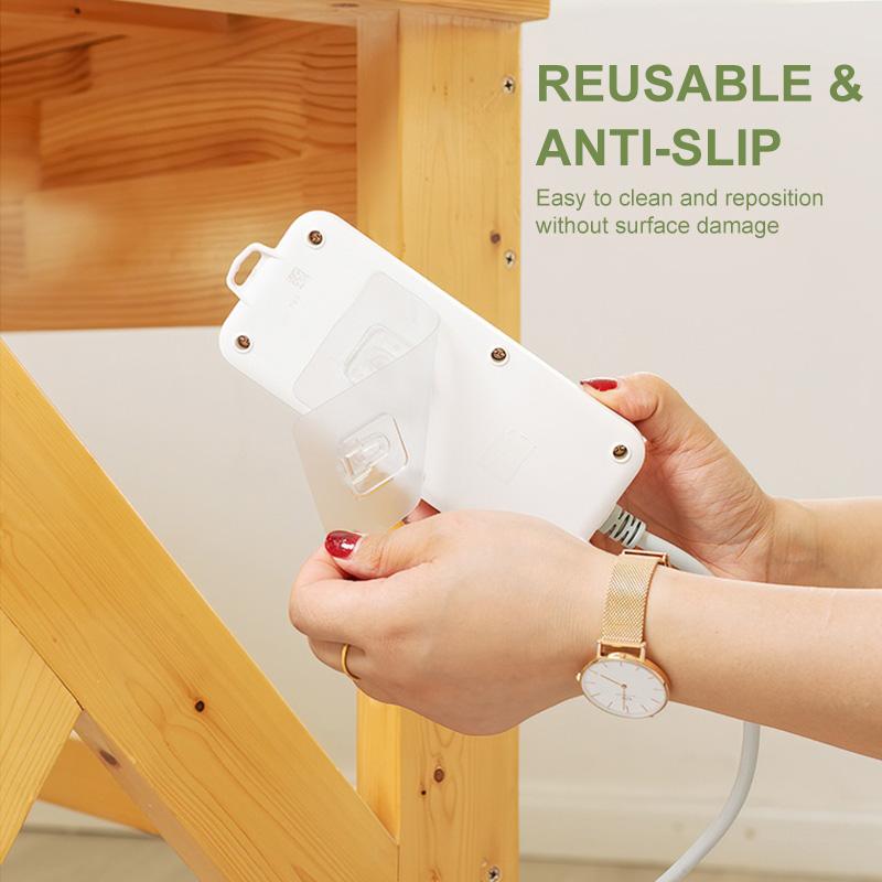 Dobbelt sided klebende kroker for en hullfri oppbevaring